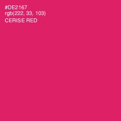 #DE2167 - Cerise Red Color Image