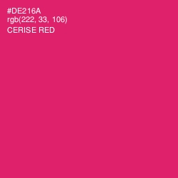 #DE216A - Cerise Red Color Image