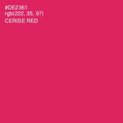 #DE2361 - Cerise Red Color Image
