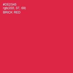 #DE2545 - Brick Red Color Image