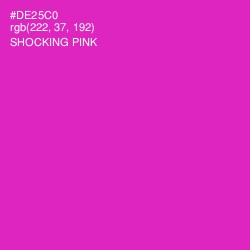 #DE25C0 - Shocking Pink Color Image