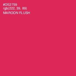 #DE2759 - Maroon Flush Color Image