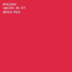 #DE2843 - Brick Red Color Image