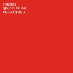#DE2922 - Persian Red Color Image