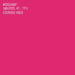 #DE296F - Cerise Red Color Image