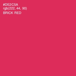 #DE2C5A - Brick Red Color Image