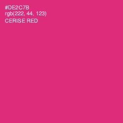 #DE2C7B - Cerise Red Color Image