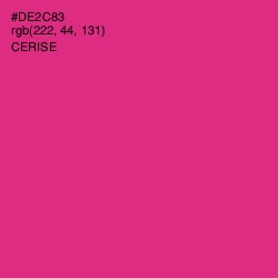 #DE2C83 - Cerise Color Image