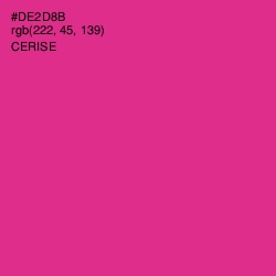 #DE2D8B - Cerise Color Image