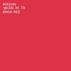 #DE3249 - Brick Red Color Image