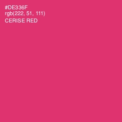 #DE336F - Cerise Red Color Image