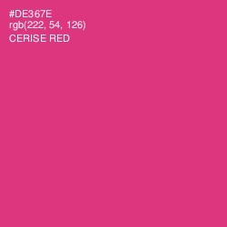 #DE367E - Cerise Red Color Image
