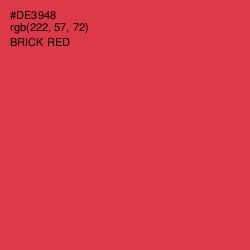 #DE3948 - Brick Red Color Image
