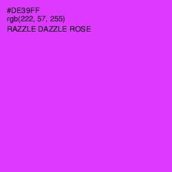 #DE39FF - Razzle Dazzle Rose Color Image