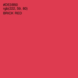 #DE3B50 - Brick Red Color Image