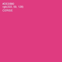 #DE3B80 - Cerise Color Image