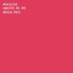 #DE3C5A - Brick Red Color Image