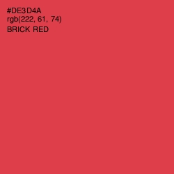 #DE3D4A - Brick Red Color Image