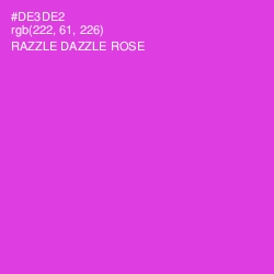 #DE3DE2 - Razzle Dazzle Rose Color Image