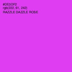 #DE3DF2 - Razzle Dazzle Rose Color Image