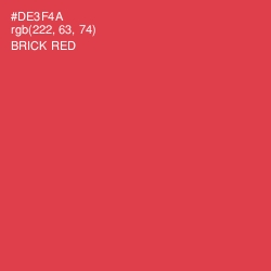 #DE3F4A - Brick Red Color Image