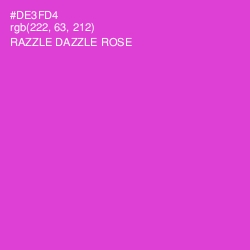 #DE3FD4 - Razzle Dazzle Rose Color Image