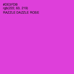 #DE3FDB - Razzle Dazzle Rose Color Image