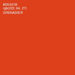 #DE401B - Grenadier Color Image
