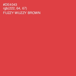 #DE4043 - Fuzzy Wuzzy Brown Color Image