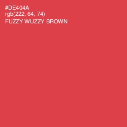 #DE404A - Fuzzy Wuzzy Brown Color Image