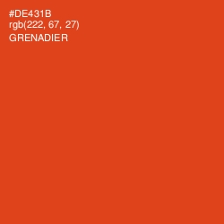 #DE431B - Grenadier Color Image