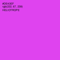 #DE43EF - Heliotrope Color Image