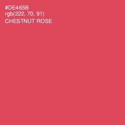 #DE465B - Chestnut Rose Color Image
