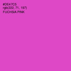#DE47C5 - Fuchsia Pink Color Image