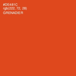 #DE481C - Grenadier Color Image