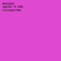 #DE49D0 - Fuchsia Pink Color Image