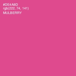 #DE4A8D - Mulberry Color Image