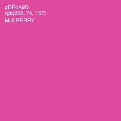 #DE4A9D - Mulberry Color Image