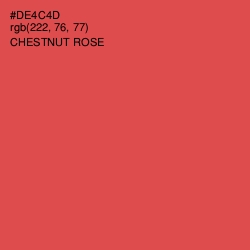 #DE4C4D - Chestnut Rose Color Image