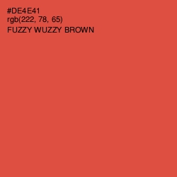 #DE4E41 - Fuzzy Wuzzy Brown Color Image