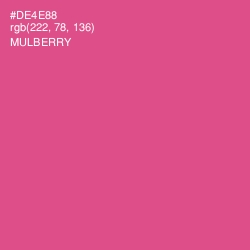#DE4E88 - Mulberry Color Image