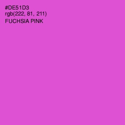 #DE51D3 - Fuchsia Pink Color Image