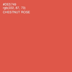 #DE5749 - Chestnut Rose Color Image