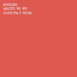#DE5950 - Chestnut Rose Color Image