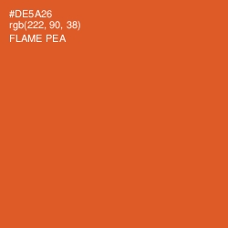 #DE5A26 - Flame Pea Color Image