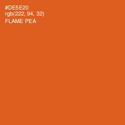 #DE5E20 - Flame Pea Color Image