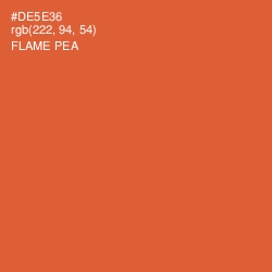 #DE5E36 - Flame Pea Color Image