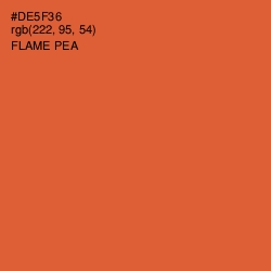 #DE5F36 - Flame Pea Color Image