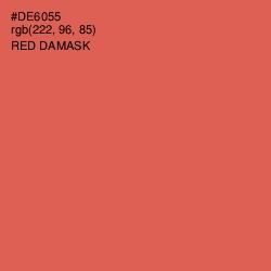 #DE6055 - Red Damask Color Image