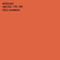 #DE6442 - Red Damask Color Image